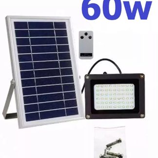 Refletor Com Placa Solar 50 Wts Controle Remoto Promocao